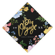 Black & Gold "Bon Voyage" Graduation Florale