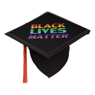 Toque De Diplômé Black Lives Matt arc-en-ciel lgbtq orgueil typogra