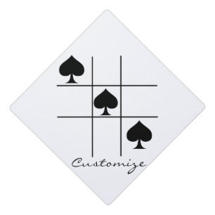 Toque De Diplômé Black Spades Tac Toe Thunder_Cove