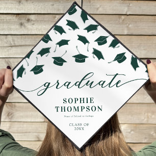 Toque De Diplômé Blanc vert moderne 2025
