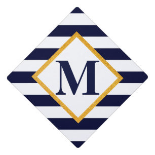 Toque De Diplômé Blancs et Bleus