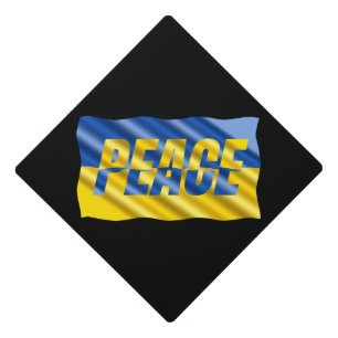Toque De Diplômé Bleu et Jaune Inspirations Ukraine Paix Pas de Gue