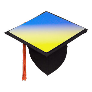 Toque De Diplômé Bleu et jaune Ukraine Inspiré paix anti-guerre