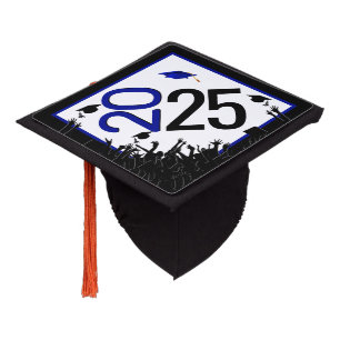 Toque De Diplômé Bleu et noir 2024 Graduation