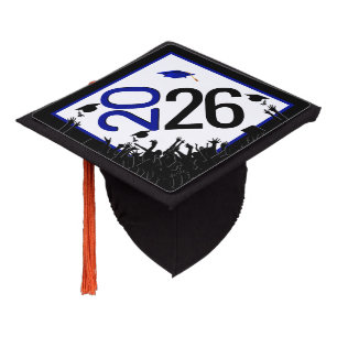 Toque De Diplômé Bleu et noir 2025 Graduation