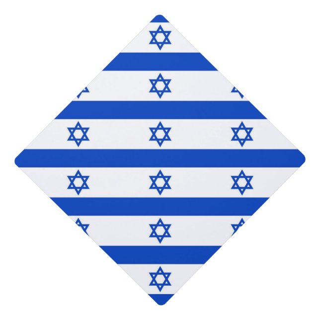 Toque De Diplômé Bleu étoile de David motif (Devant)