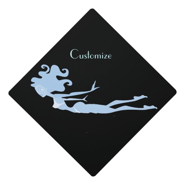 Toque De Diplômé Bleu Mermaid Swimmer Thunder_Cove   (Devant)