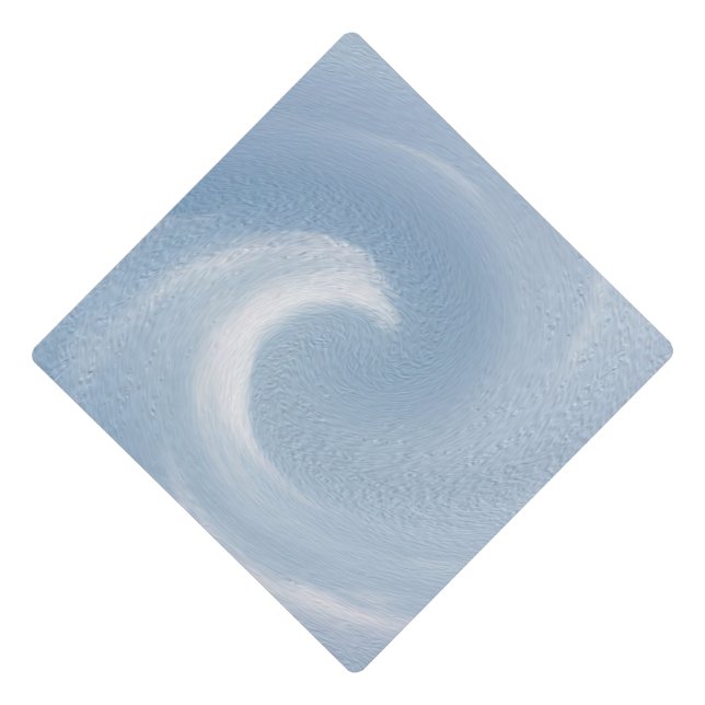 Toque De Diplômé Bleu Vague 1 Calme Changement Calme Relaxez-vous (Devant)