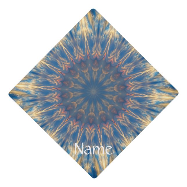 Toque De Diplômé Blue Chakra Kaleidoscope Thunder_Cove (Devant)