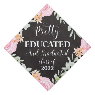 Toque De Diplômé Blush Floral Plutôt instruit et diplômé