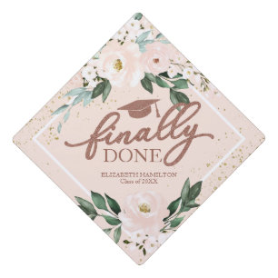 Toque De Diplômé Bouquet botanique floral blush rose enfin terminé 
