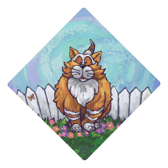 Toque De Diplômé Cadeaux et accessoires de chats de gingembre (Devant)