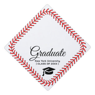Toque De Diplômé Calotte de fin d'études personnalisée BASEBALL