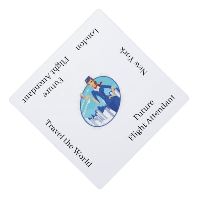 Toque De Diplômé Cap Topper Future Flight Attendant (Devant)