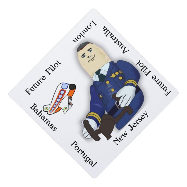 Toque De Diplômé Cap Topper Future Pilot (Devant)