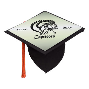 Toque De Diplômé Capricorne la Chèvre de Mer Zodiaque Vert