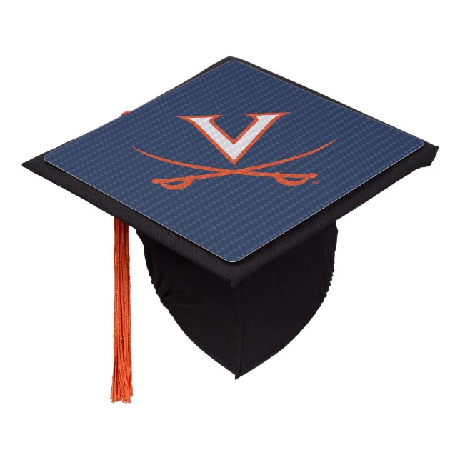 Toque De Diplômé Carbon Fibres des Cavaliers de Virginie (Incliné)