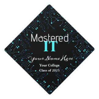 Toque De Diplômé Carte à circuit bleu maîtrise informatique personn
