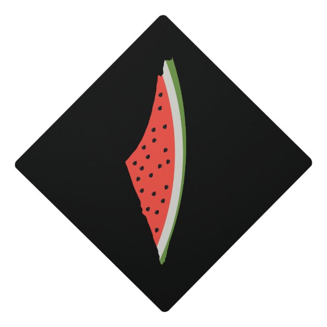 Toque De Diplômé Carte du drapeau de la pastèque palestinienne. Lib (Devant)