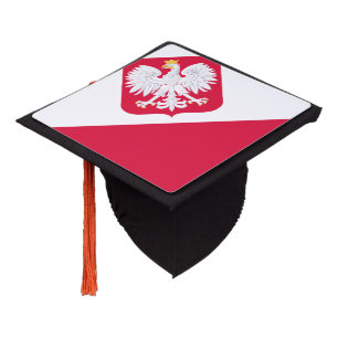 Toque De Diplômé Casquette de graduation du drapeau polonais
