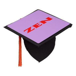 Toque De Diplômé Casquette de graduation lilas rouge zen