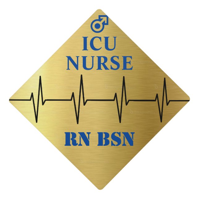 Toque De Diplômé Casquette infirmier de l'ICU masculin Topper (Devant)