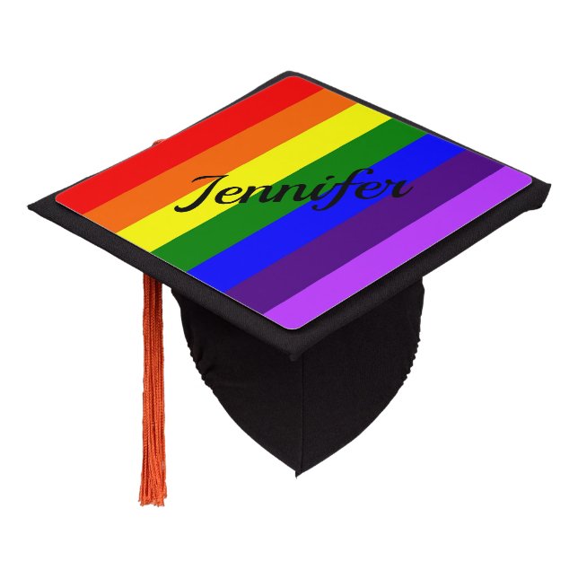 Toque De Diplômé Casquette personnalisé de diplômes NOM DE SUJET Ra (Incliné)