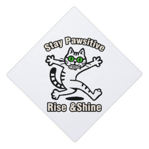 Toque De Diplômé Chat Restez Positif