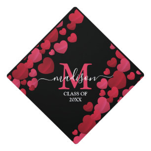 Toque De Diplômé Chic Floral   Romantique rose pâle Élégant