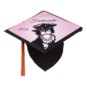 Toque De Diplômé Chien Fashionista / Créatrice de mode Rose