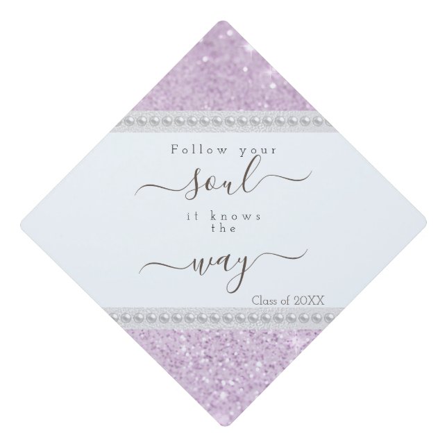 Toque De Diplômé Citation inspirée de Parties scintillant rose fill (Devant)