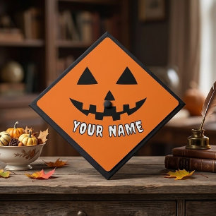 Toque De Diplômé Citrouille orange personnalisée Halloween Votre no