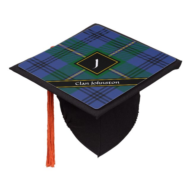 Toque De Diplômé Clan Johnston Tartan Graduation Cap Topper (Incliné)
