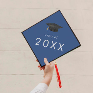 Toque De Diplômé Classe Casquette Bleu Chic Année Diplôme Topper