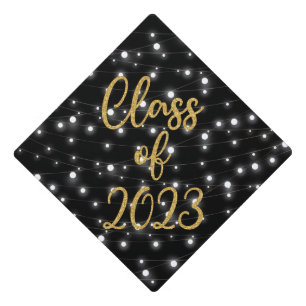 Toque De Diplômé Classe de 2023 avec faux phares à cordes