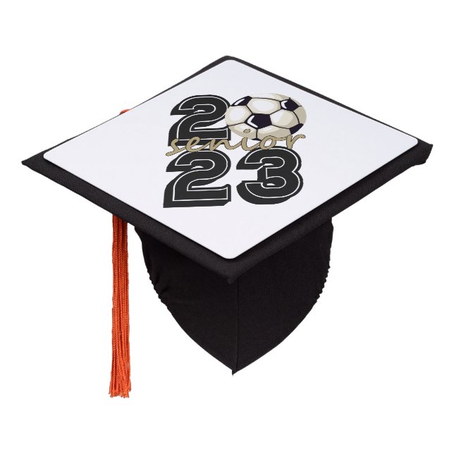 Toque De Diplômé Classe De 2023 Cadeau De Graduation De Soccer Seni (Incliné)