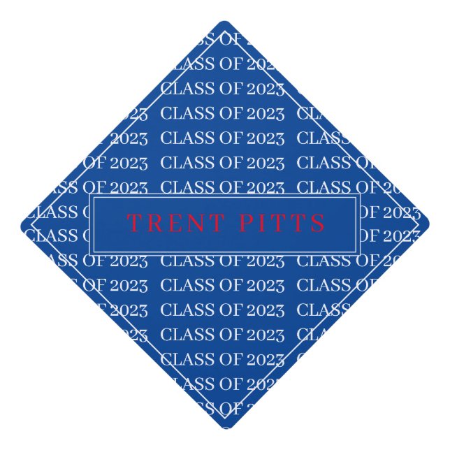 Toque De Diplômé Classe De 2023 Tassel Topper Personnalisé (Devant)