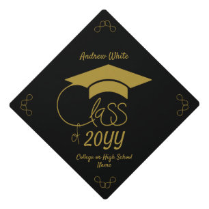 Toque De Diplômé Classe de...Chic Gold Design & Typographie