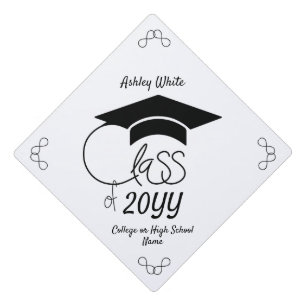 Toque De Diplômé Classe de...Chic Noir Design & Typographie