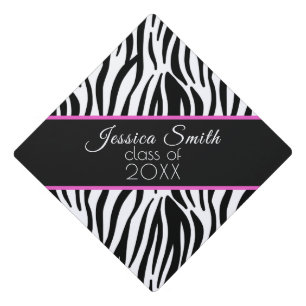 Toque De Diplômé Classe de Motif de Zebra Stripe de