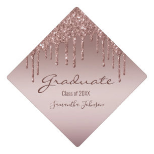 Toque De Diplômé Classe de Parties scintillant rose fille de 2024 B