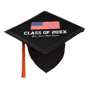 Toque De Diplômé Classe patriote de drapeau américain de fête de
