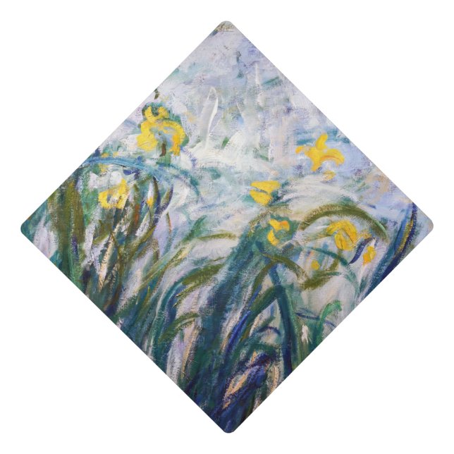 Toque De Diplômé Claude Monet - Iris jaunes et violets (Devant)