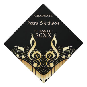 Toque De Diplômé Clavier or et noir