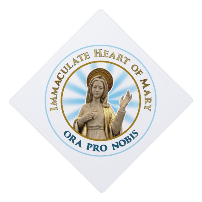 Toque De Diplômé Coeur immaculé de Mary Ora Pro Nobis (Devant)