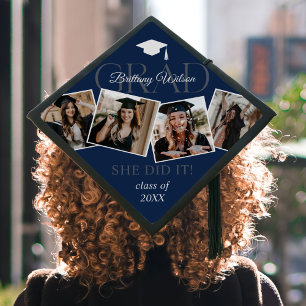 Toque De Diplômé Collage de 4 photos personnalisé élégant