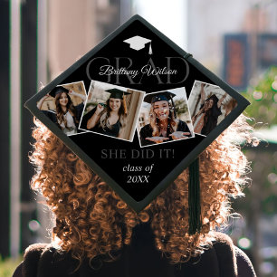 Toque De Diplômé Collage de 4 photos personnalisé élégant