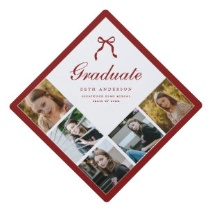 Toque De Diplômé Collage de fin d'études Coquette Script Élégant 5-