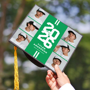 Toque De Diplômé Collage de photos de sport vert
