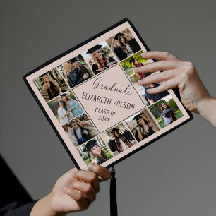 Toque De Diplômé Collage de photos personnalisé Nom Année